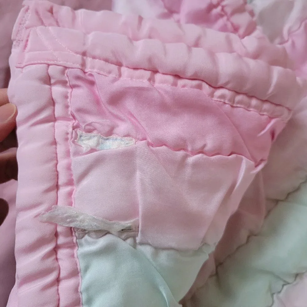 Striped Silky Smooth Shiny Texture Light Weight Long Pastel Color Block Blanket